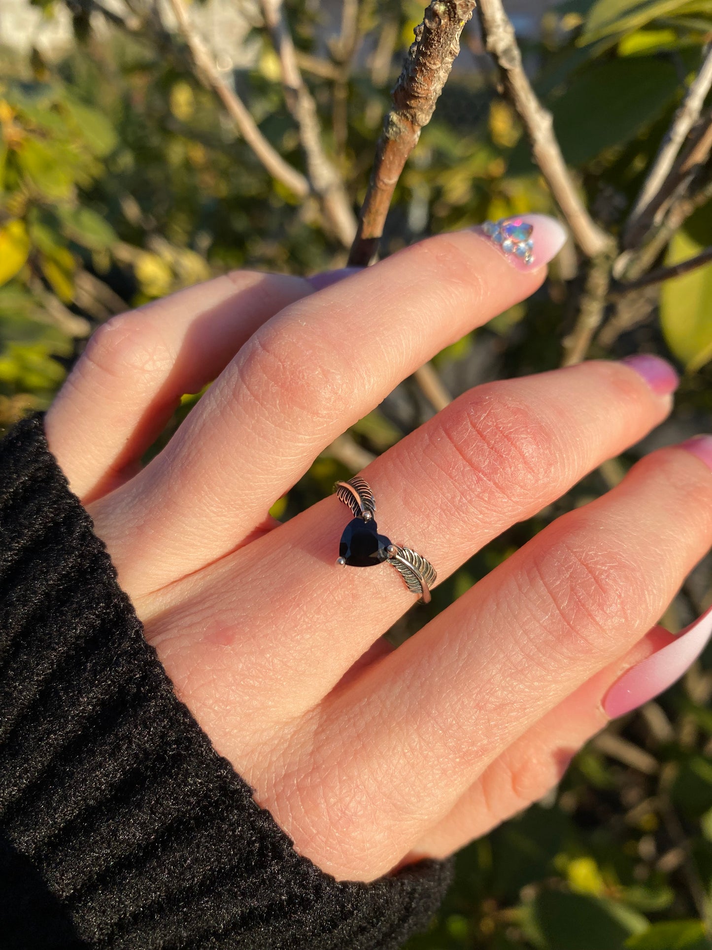 Anello in Tormalina Nera s925