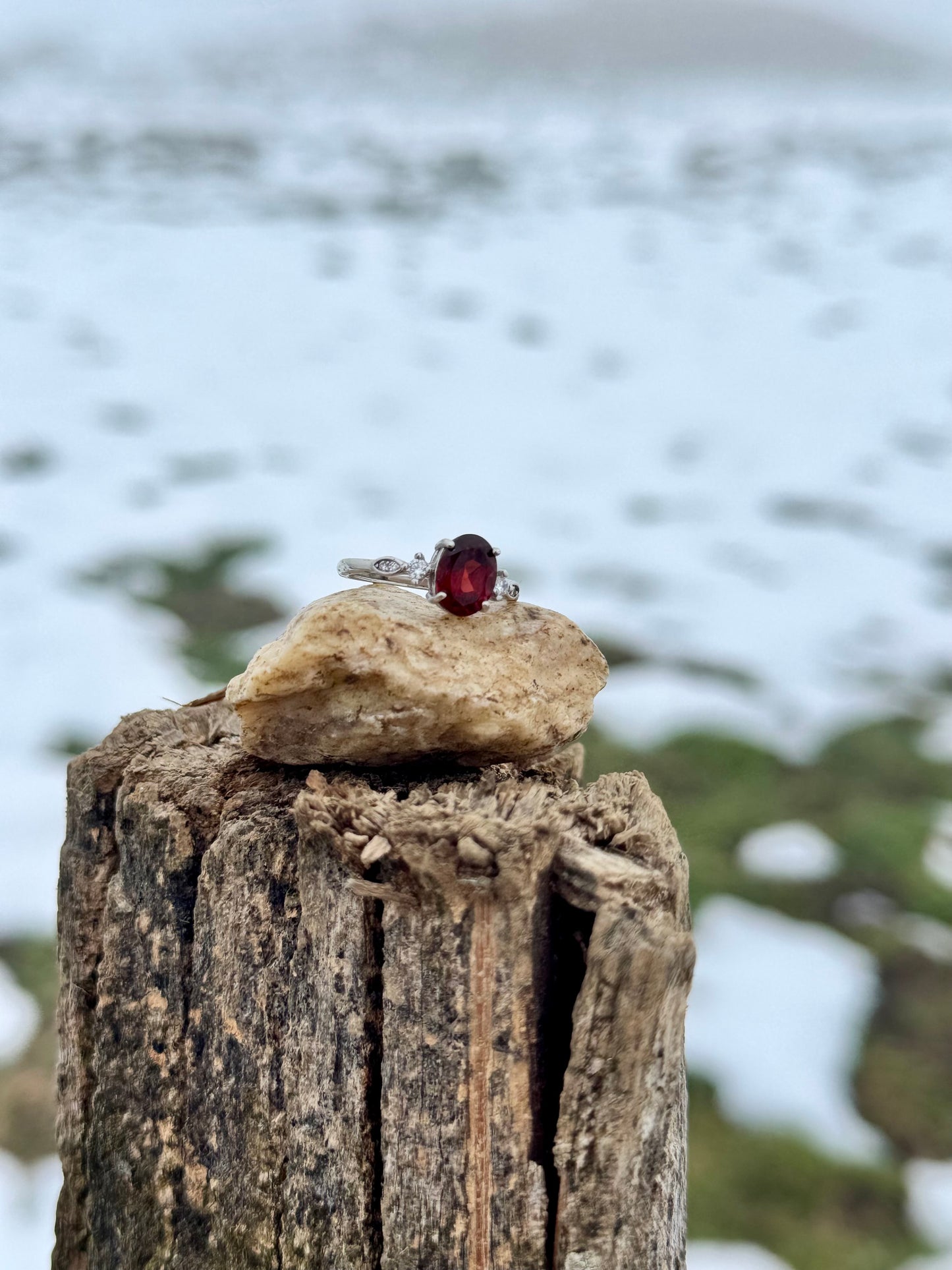 Anello in Granato s925