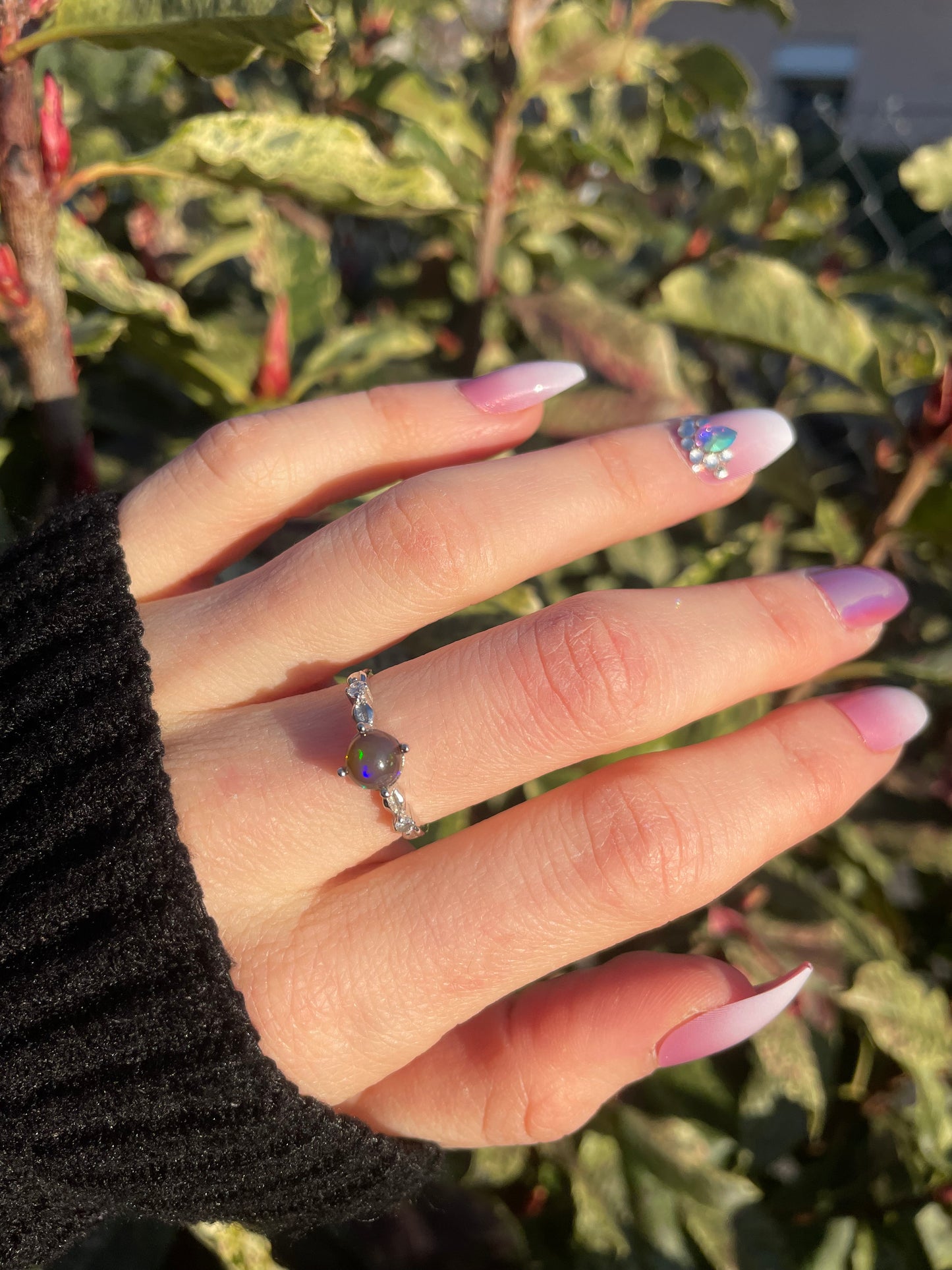 Anello in Opale Nero s925