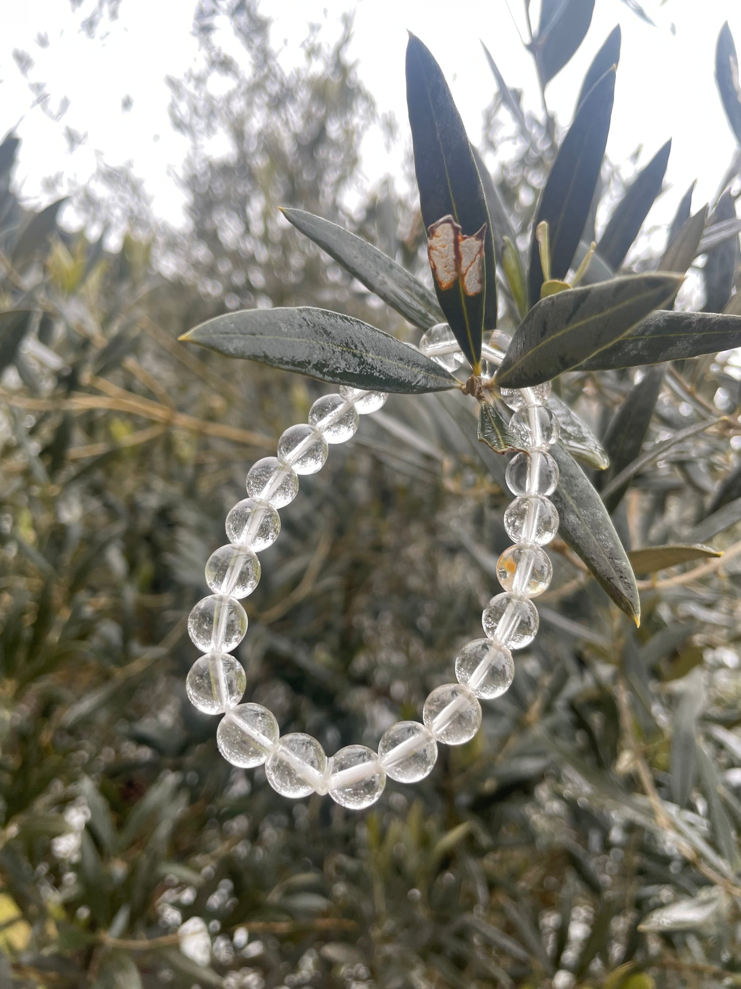 Bracciale in Quarzo Ialino/ Cristallo di Rocca