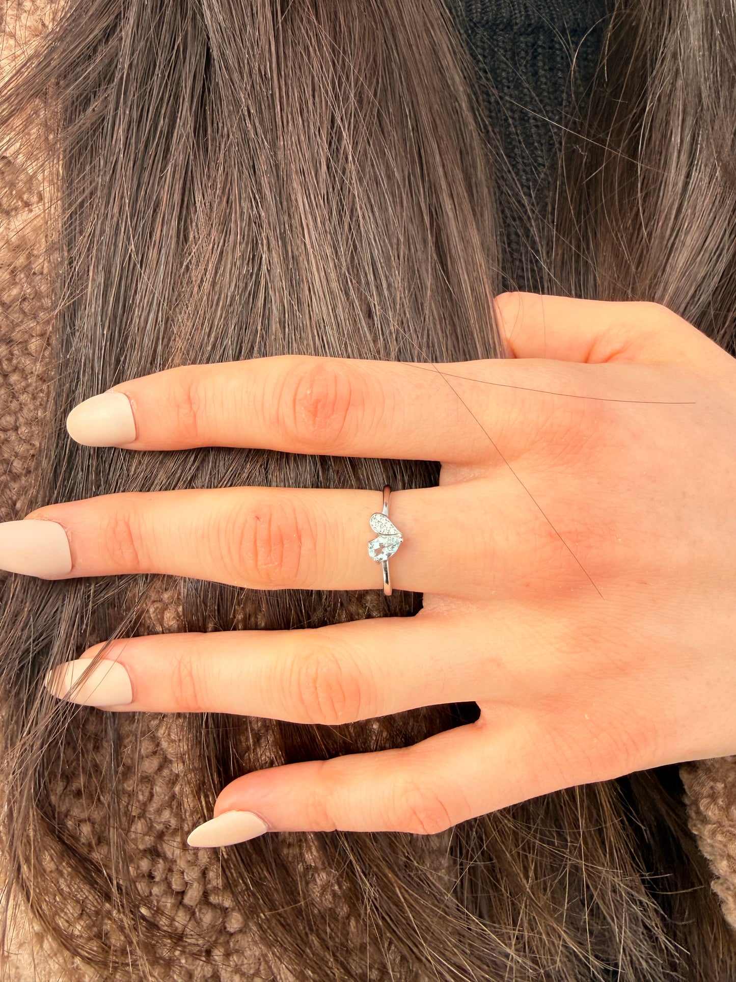 Anello in Aquamarina s925