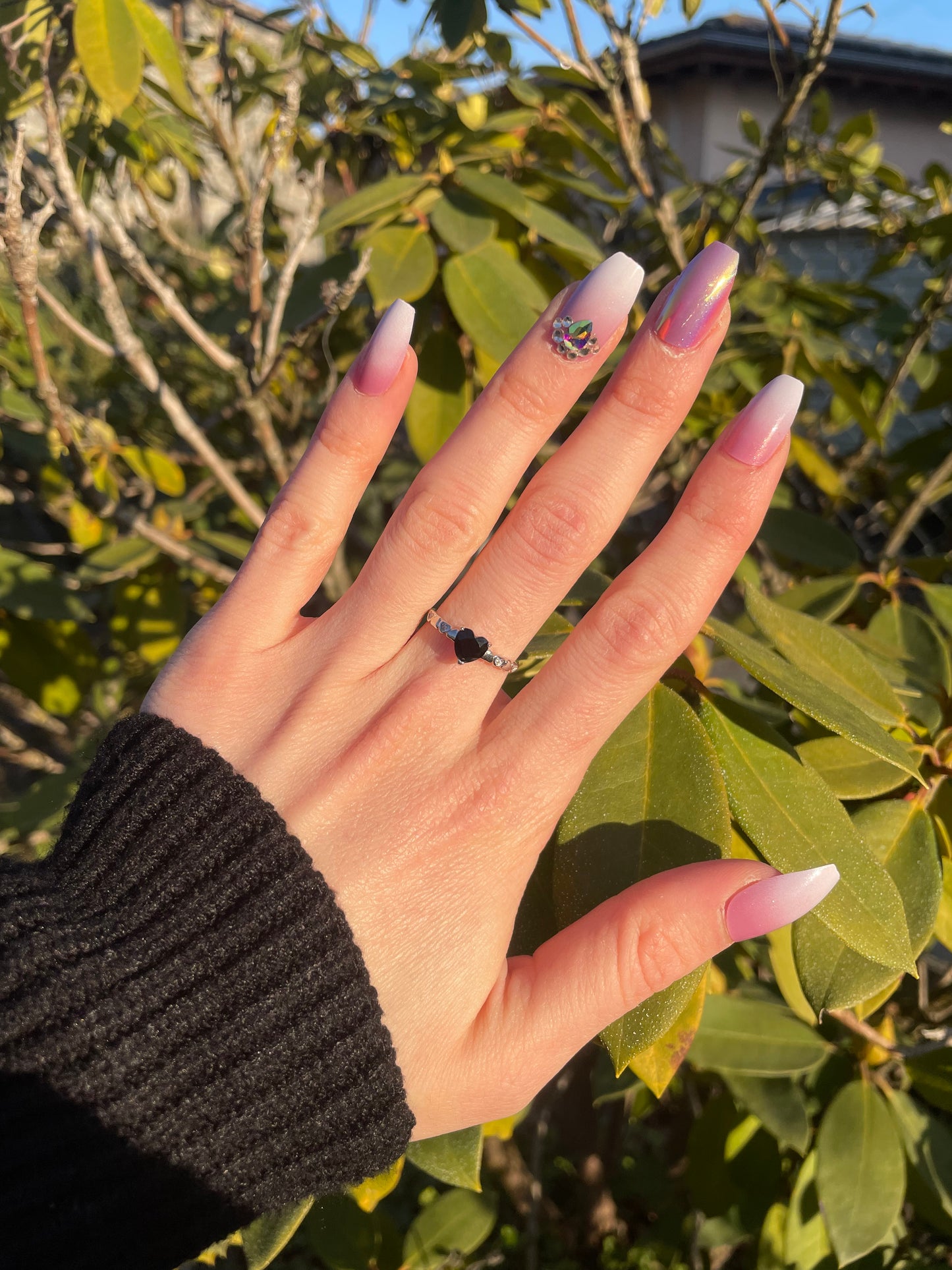 Anello in Tormalina Nera s925