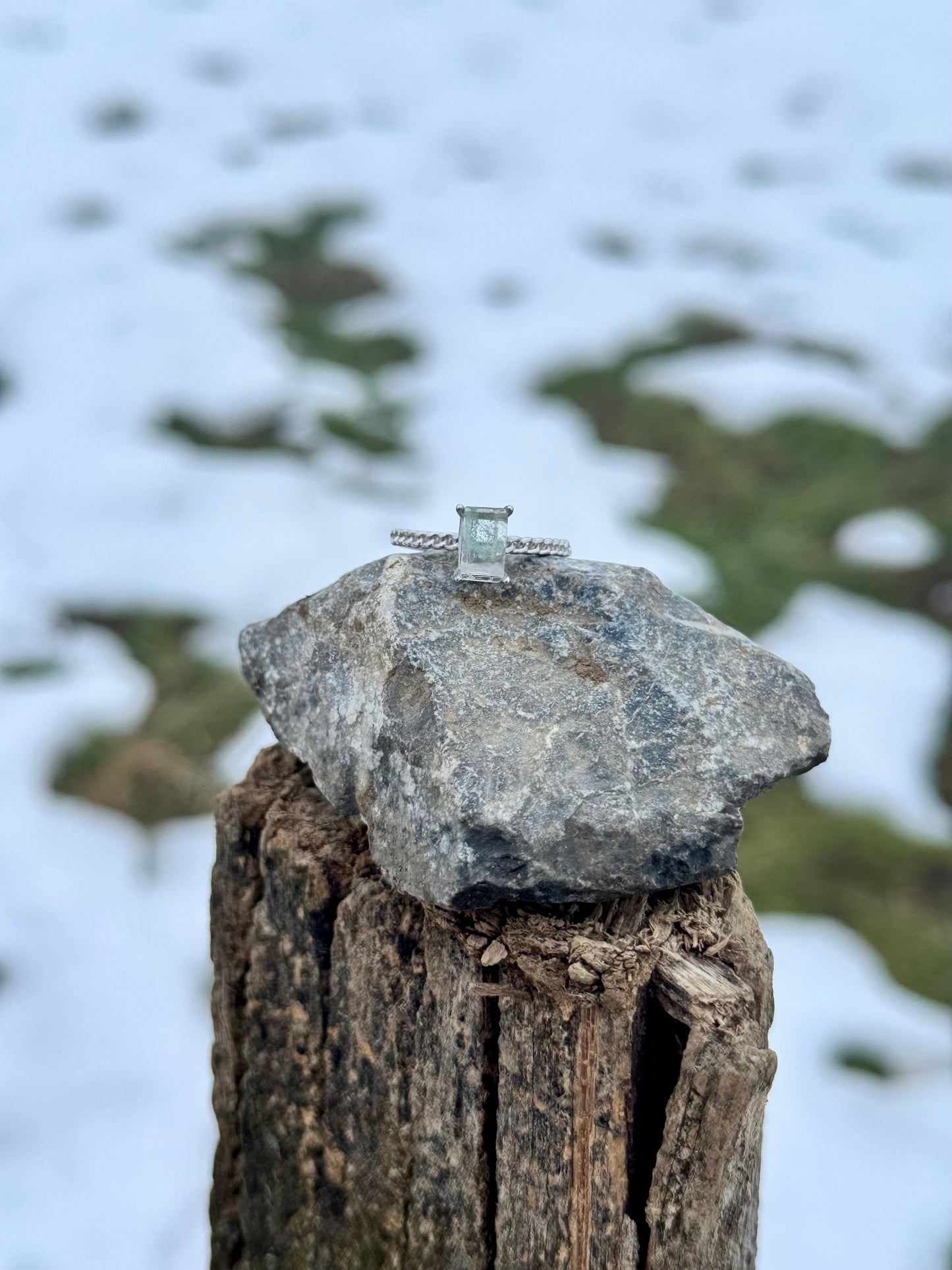 Quarzo Ialino con Inclusioni di Lodolite s925