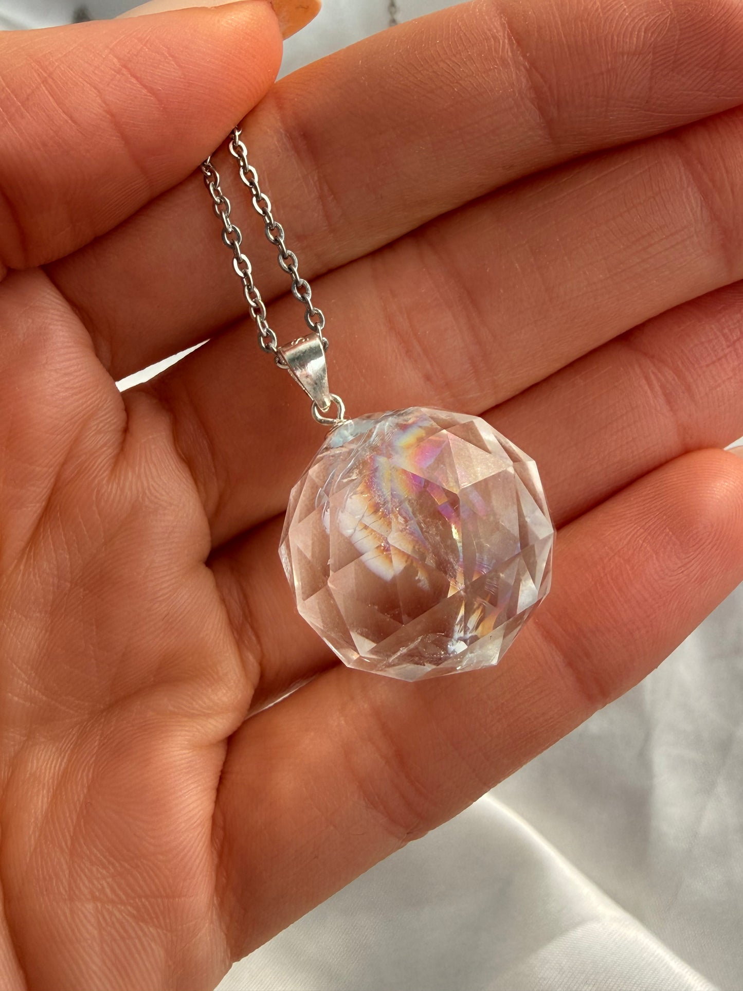 Pendente in Quarzo Ialino