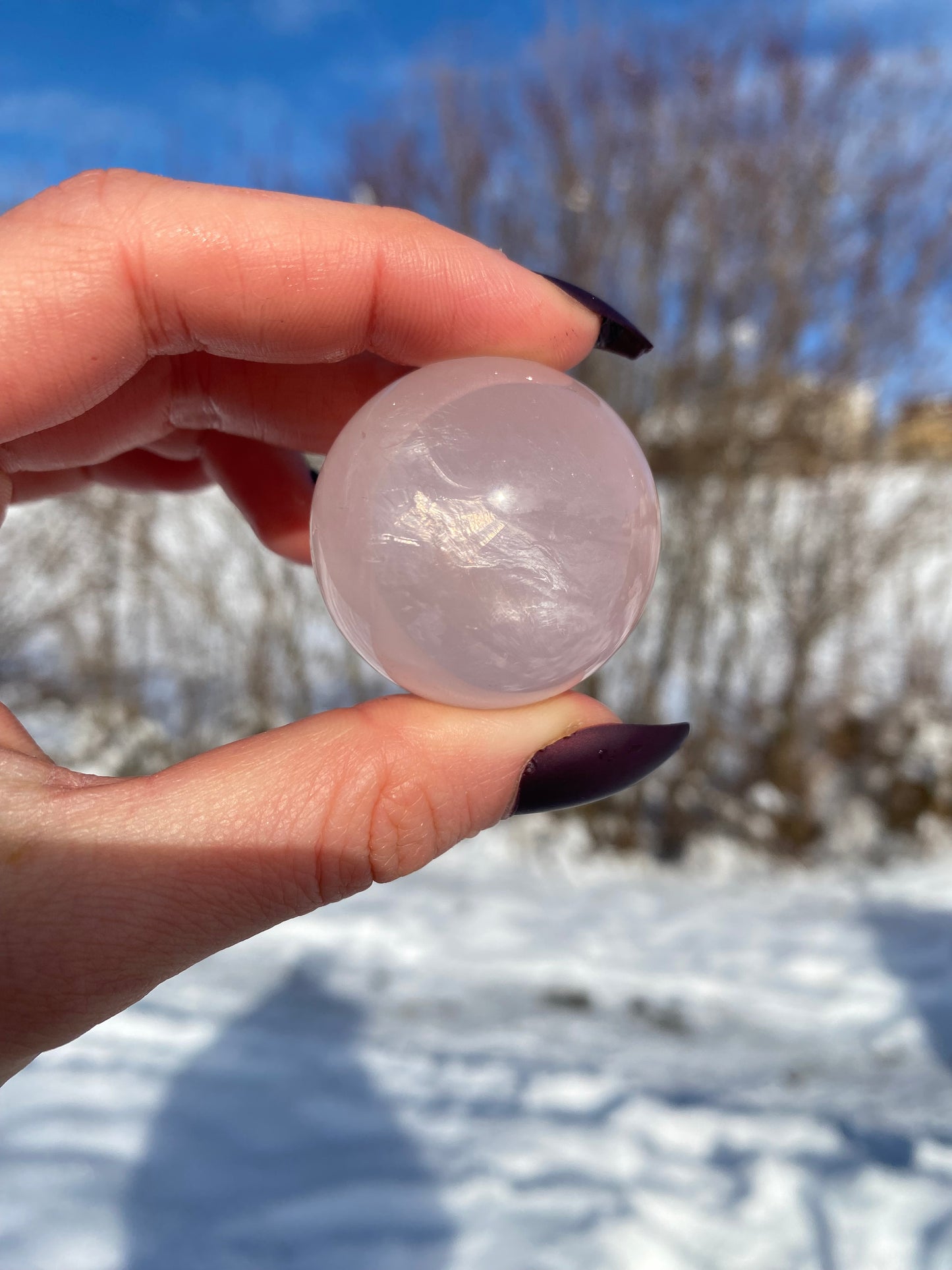 Sfera in Quarzo Rosa