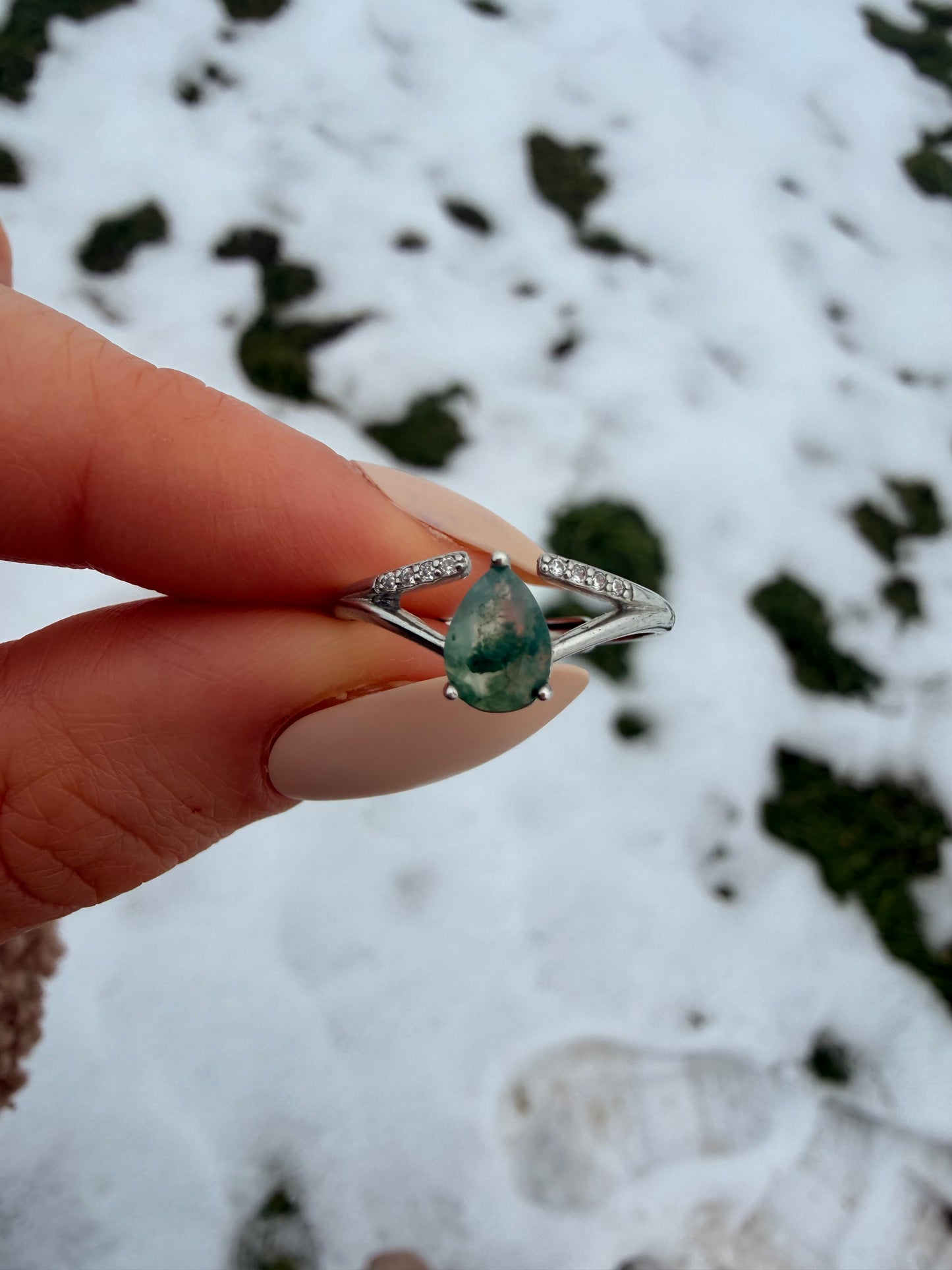 Anello in Agata Muschiata