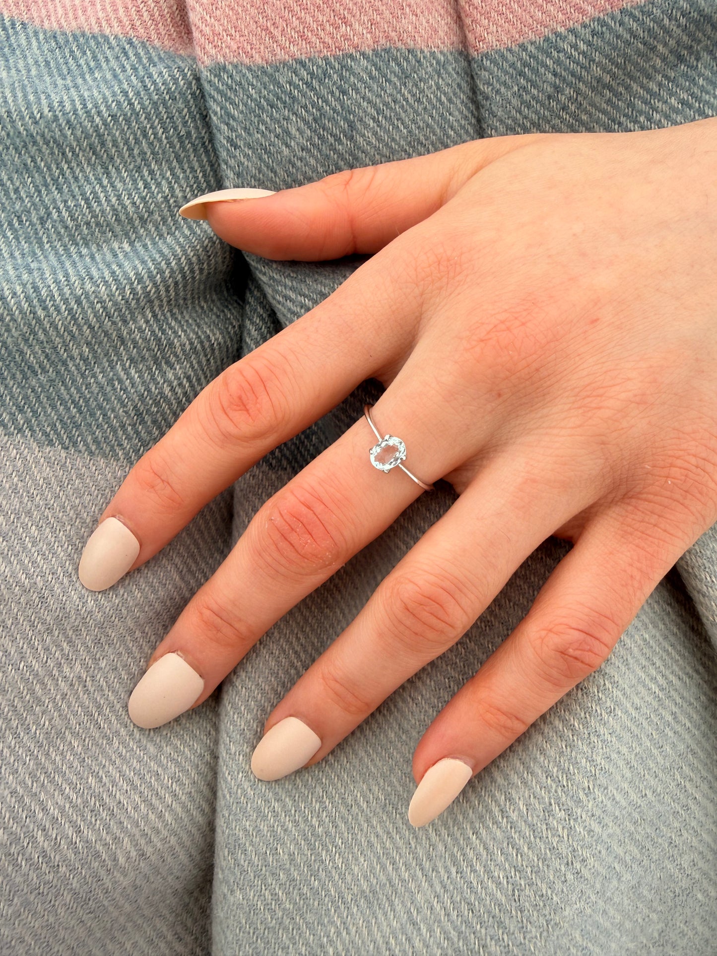 Anello in Aquamarina s925