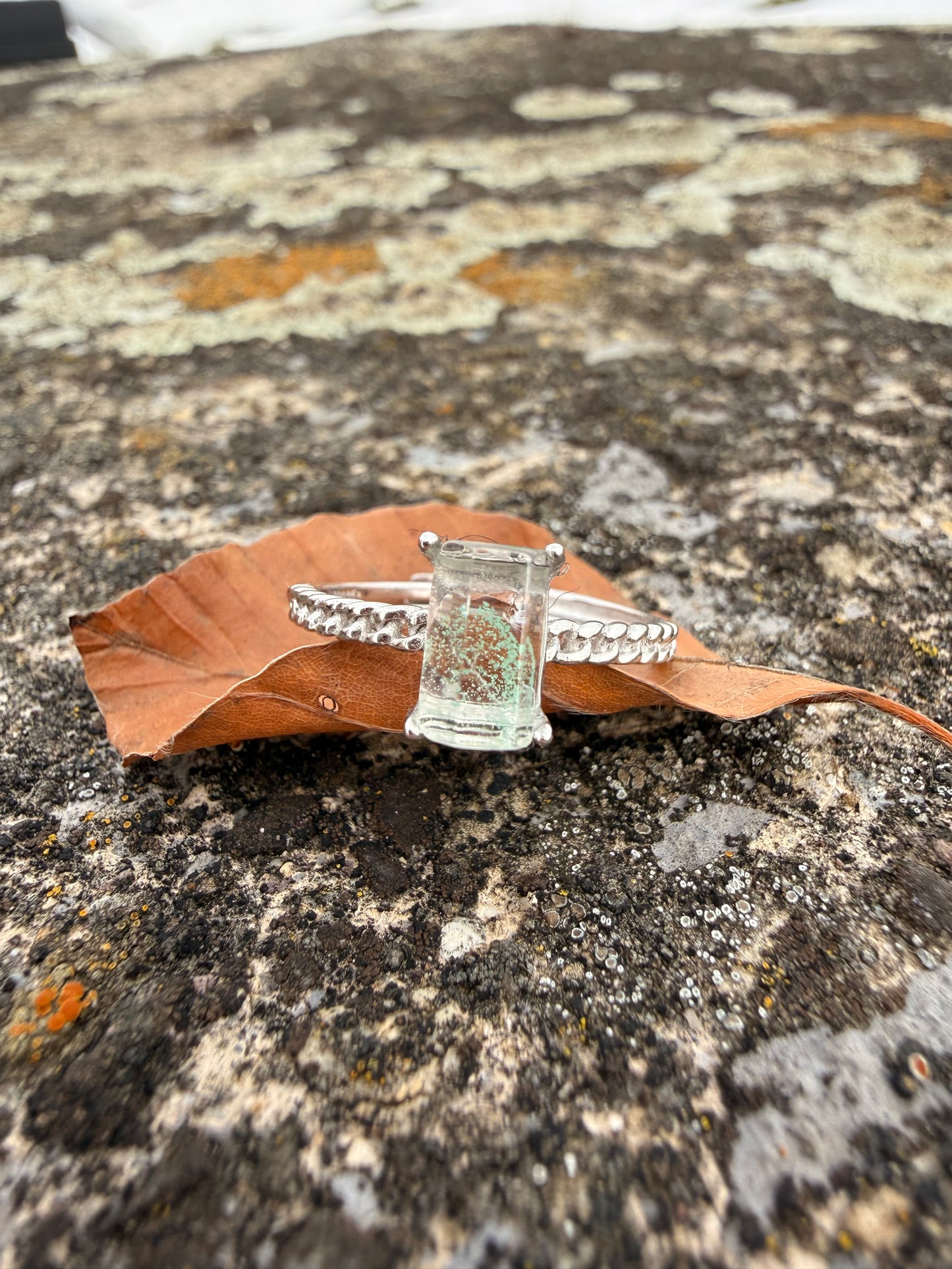 Quarzo Ialino con Inclusioni di Lodolite s925