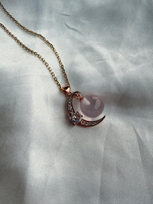 Pendente in Quarzo Rosa