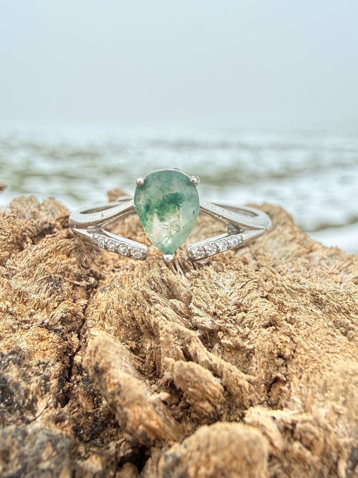 Anello in Agata Muschiata