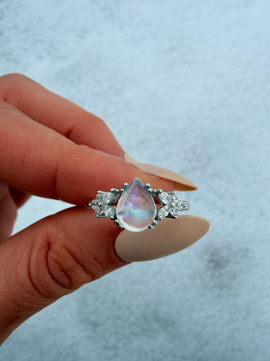 Anello in Pietra di Luna s925