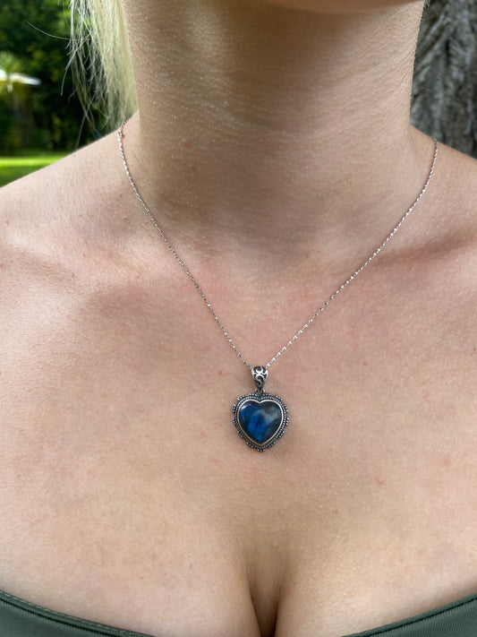 Collana in Labradorite s925