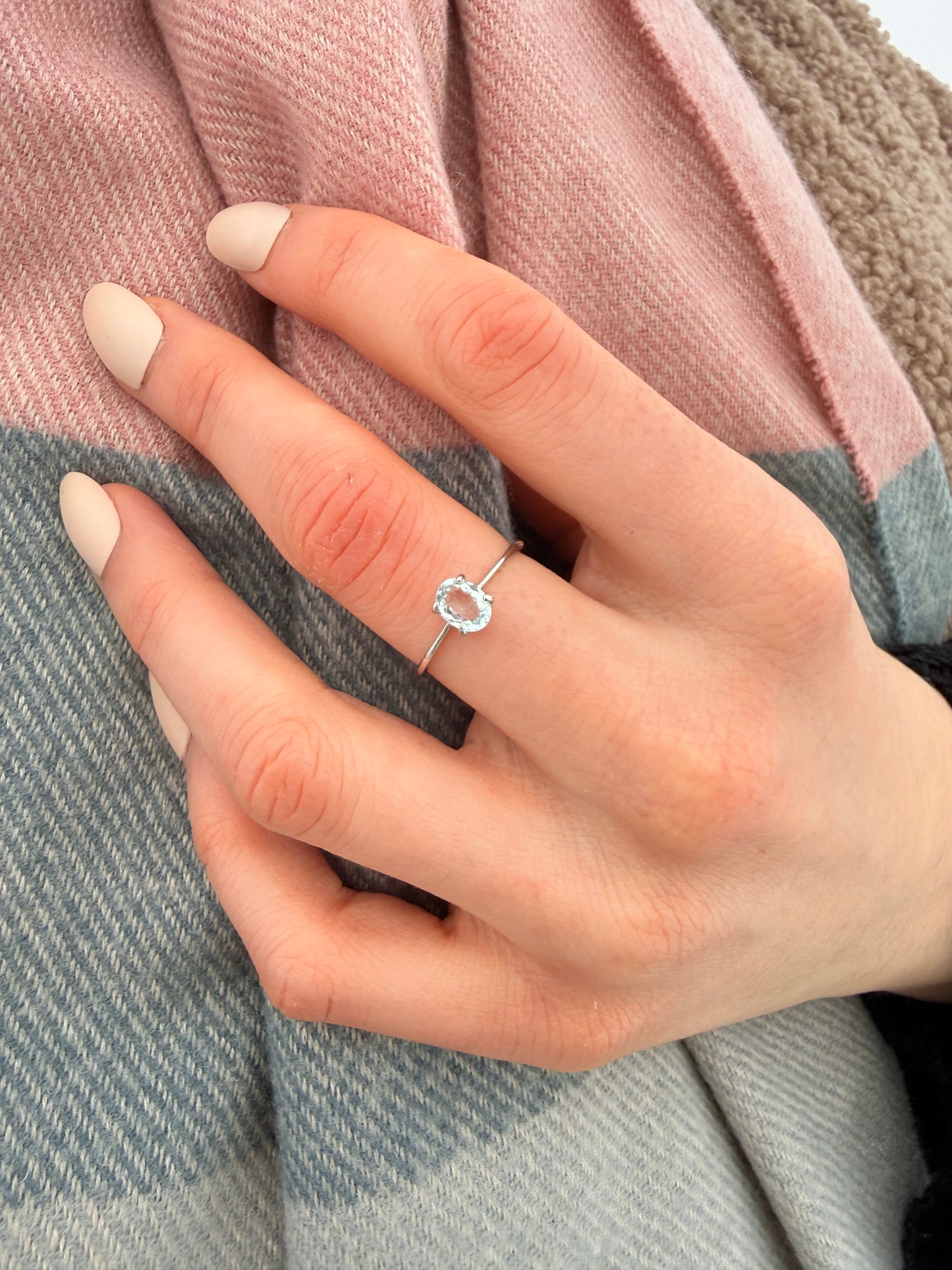 Anello in Aquamarina s925