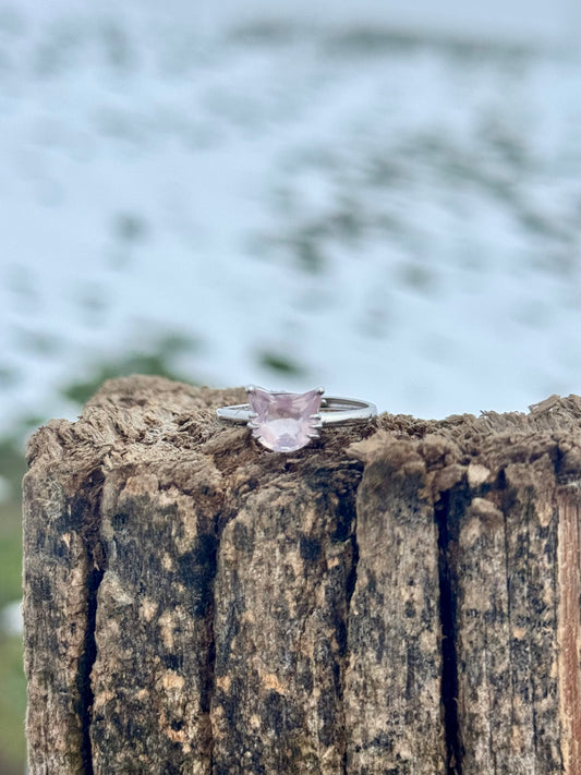 Anello in Quarzo Rosa s925