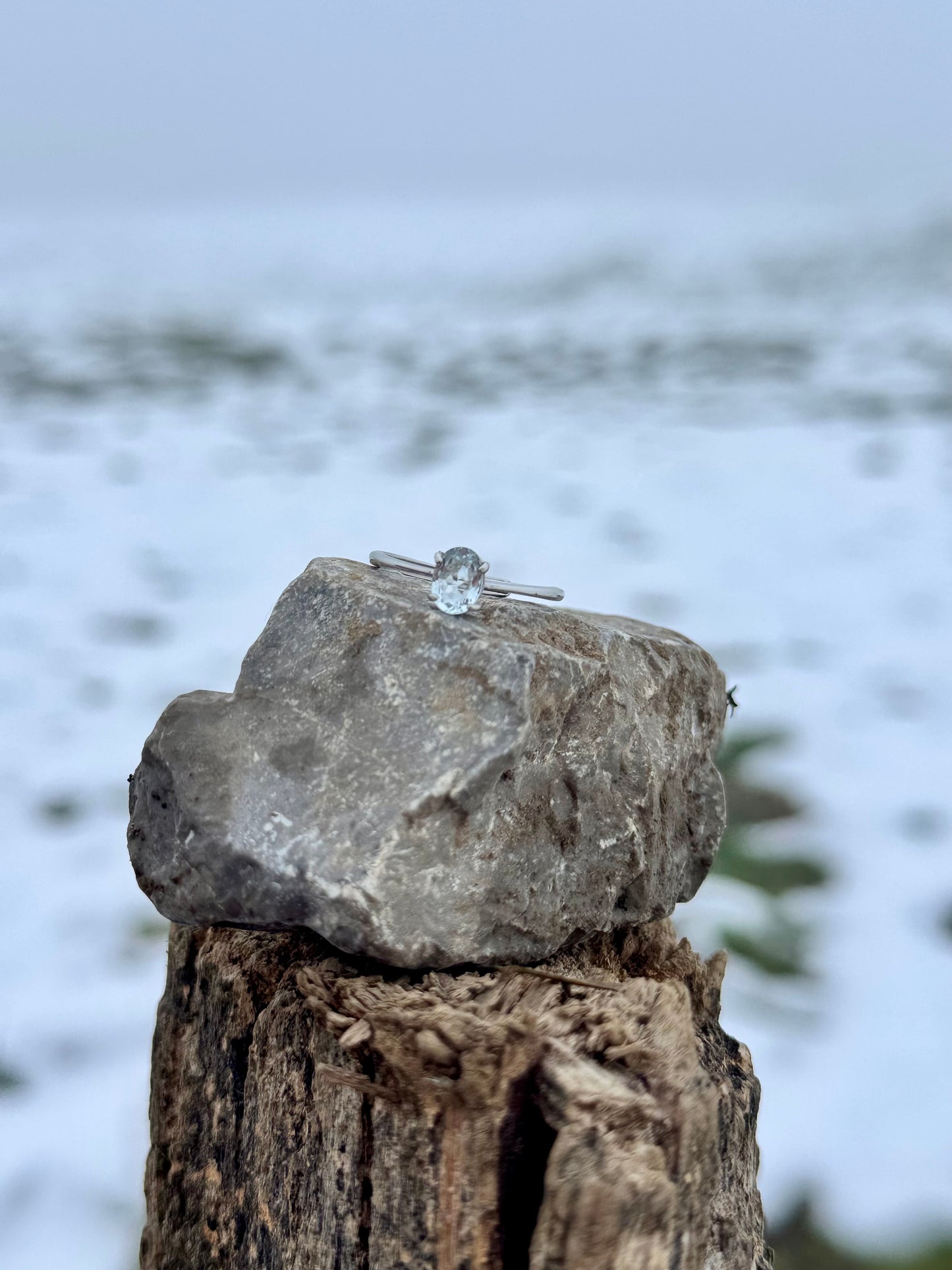 Anello in Aquamarina s925