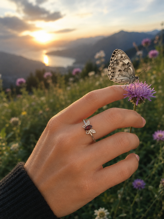 Anello in Granato s925